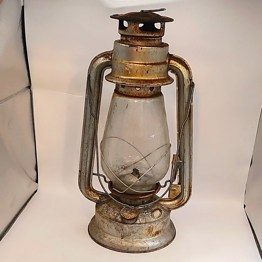Vintage Moon Star Light Hurricane Lantern
